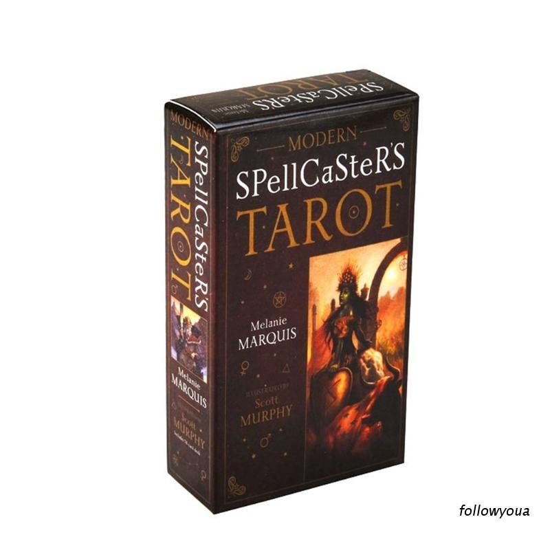 Bộ bài tarot 78 lá Modern Spellcaster's tiếng anh trò chơi dành cho gia đình/tiệc tùng
