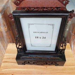 [Quá Rẻ] Khung Hình Thờ Gỗ Xà Cừ KT 18x24 Màu Đen Rất Đẹp Mẫu Bán Chạy