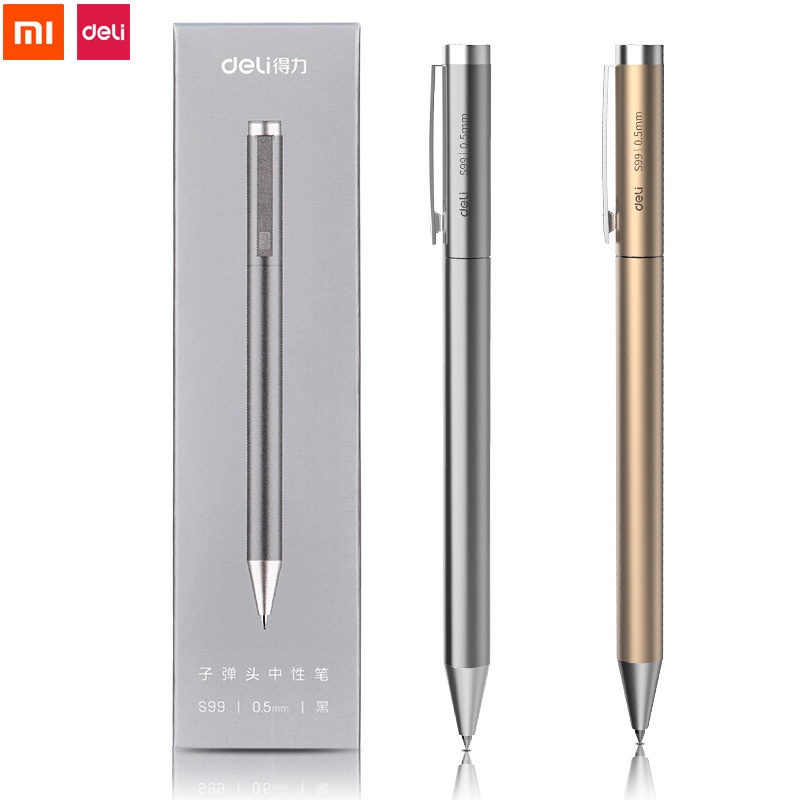 Bút Bi Mực Đen Vỏ Kim Loại 0.5MM Hiệu