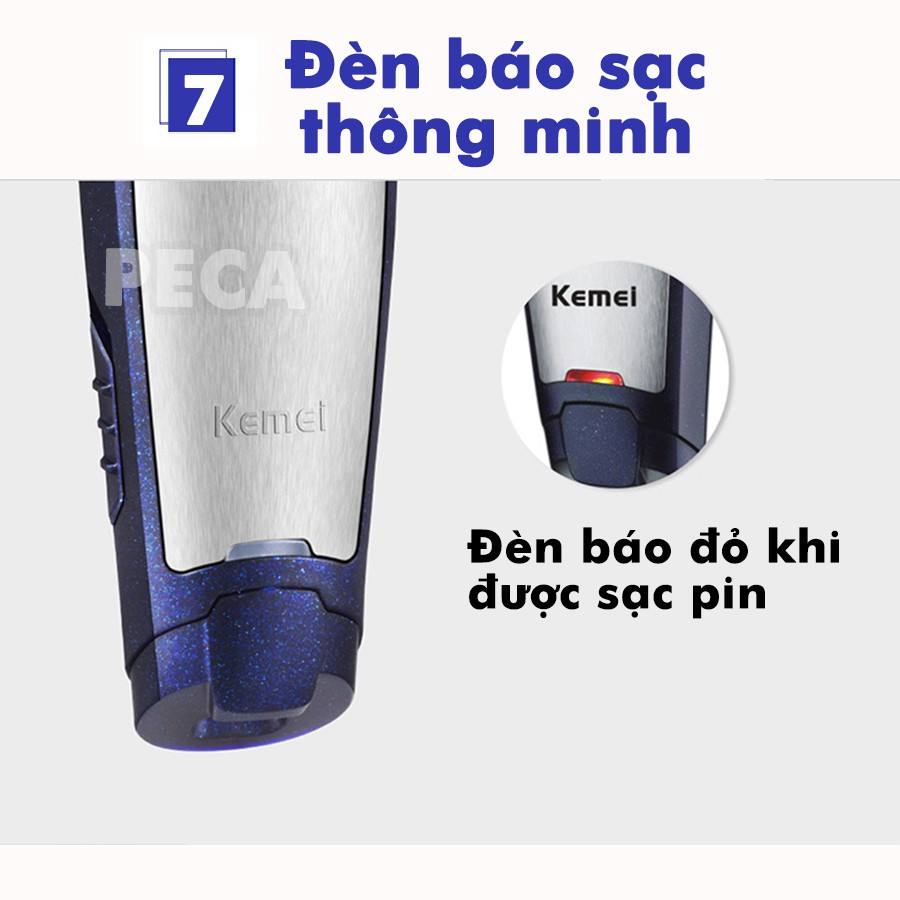 Tông đơ chấn viền sắc nét Kemei KM-5021 nhỏ gọn tiện lợi có thể khắc tóc phân phối chính hãng