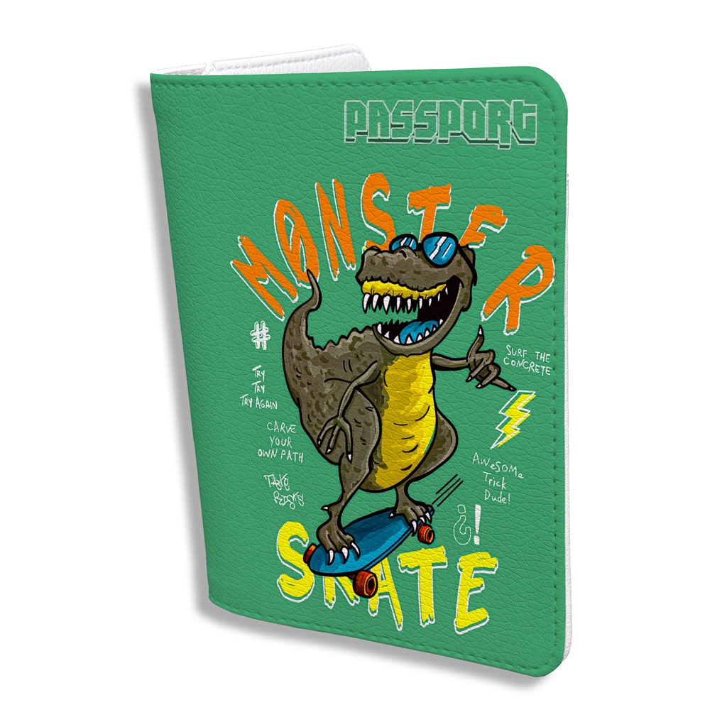 Bao Da Hộ Chiếu - Ví Đựng Passport Du Lịch  Monter Skate - For Kids - Dinosaur - PPT194 STORMBREAKER