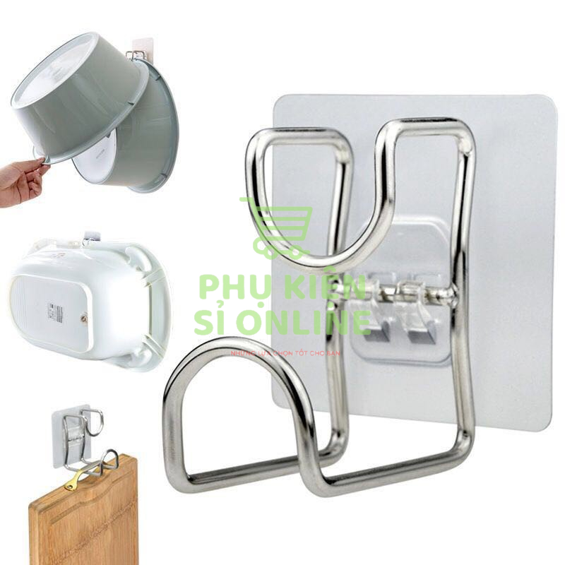 Móc Inox Dán Tường Treo Thau Chậu, Khăn, Quần Áo Store4girls