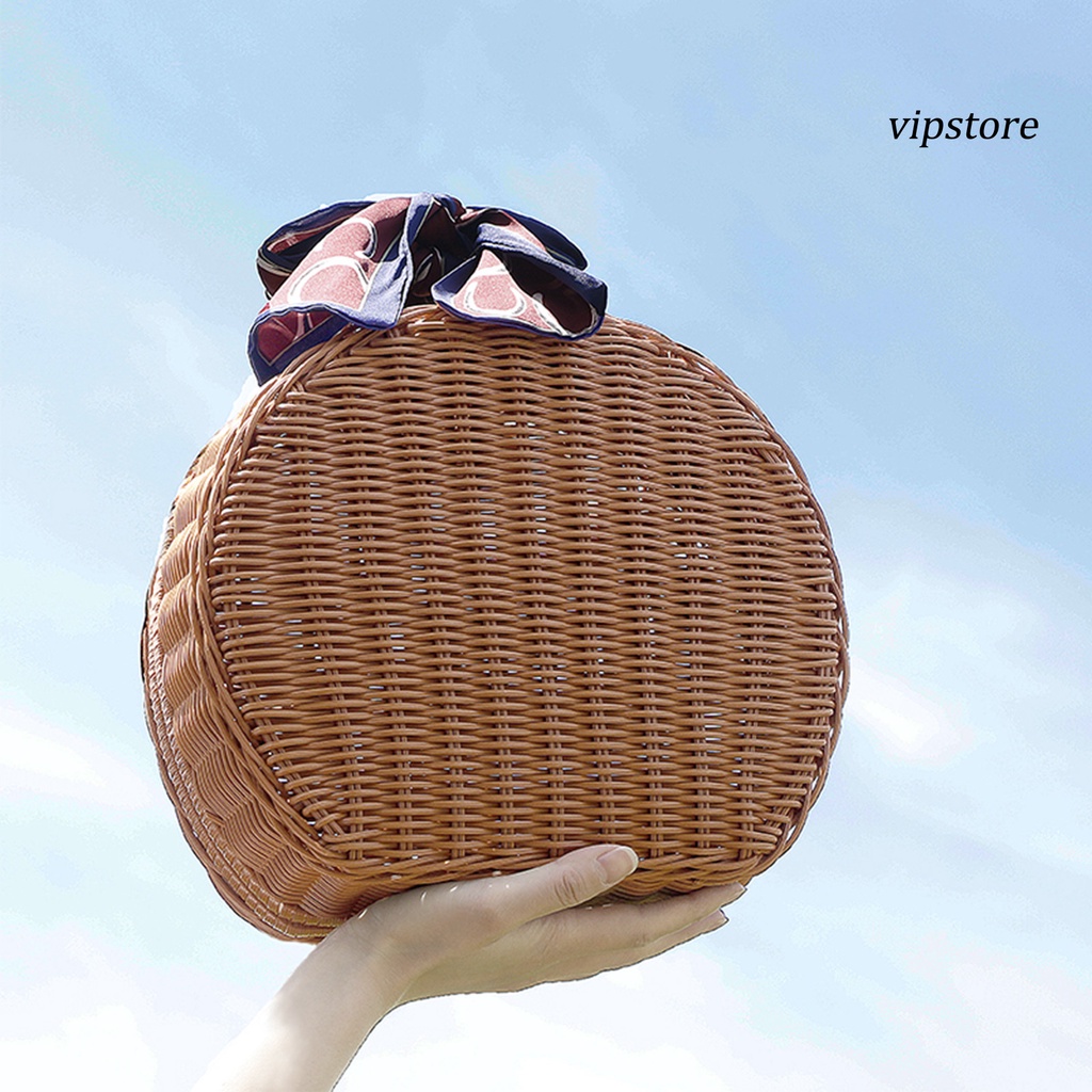 Hộp Đựng Đồ Đan Mây Thủ Công Sức Chứa Lớn Đa Năng Phong Cách Vintage
