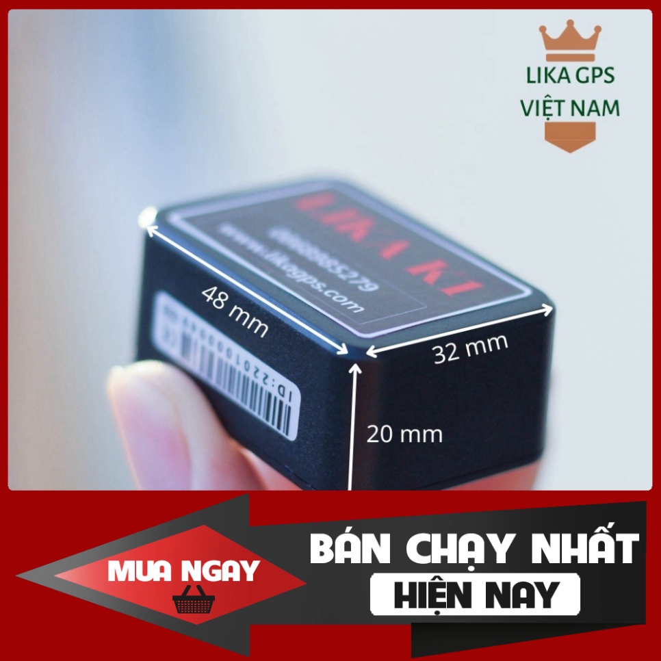 GIÁ KHỦNG NGÀY VÀNG Định vị không dây LIKA K1 độ đúng ra cao - không tính phí ứng dụng trọn đời - kích tấc siêu nhỏ gọn