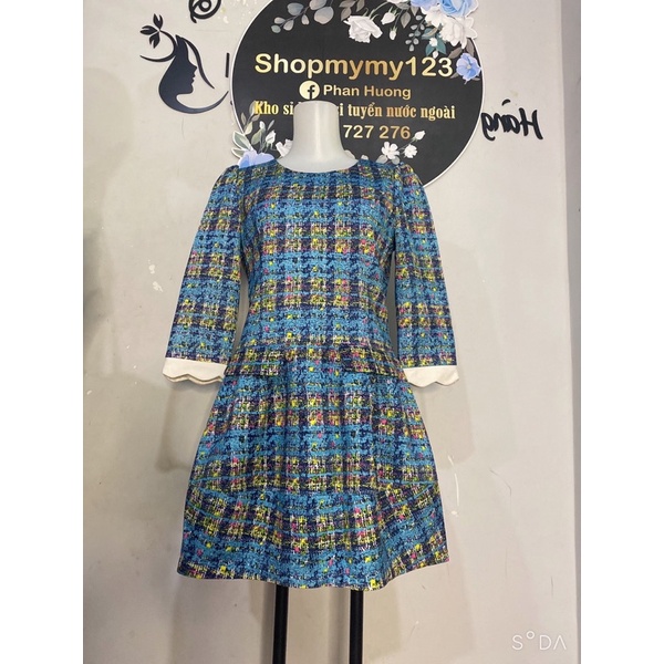 đầm siêu phẩm dáng suông tay lỡ hoàn tiết