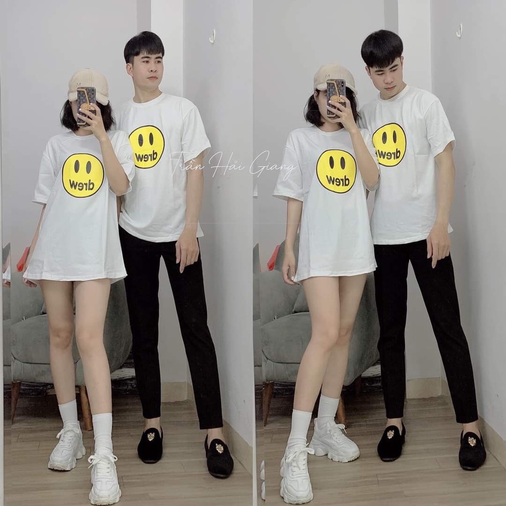 ÁO THUN mặt cười GIÁ SỈ PHÔNG NAM NỮ TAY NGẴN VÀ LỠ GIA ĐÌNH CẶP ĐÔI CÓ SIZE TRẺ EM CHO BÉ TRAI GÁI UNISEX GIÁ RẺ