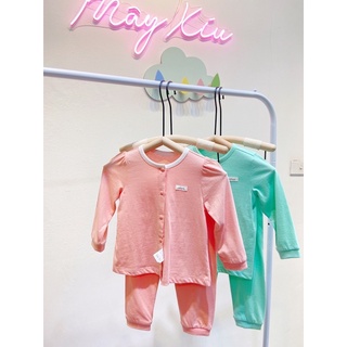 (80) Bộ cotton dài tay trơn màu Hàn Quốc chính hãng agabang