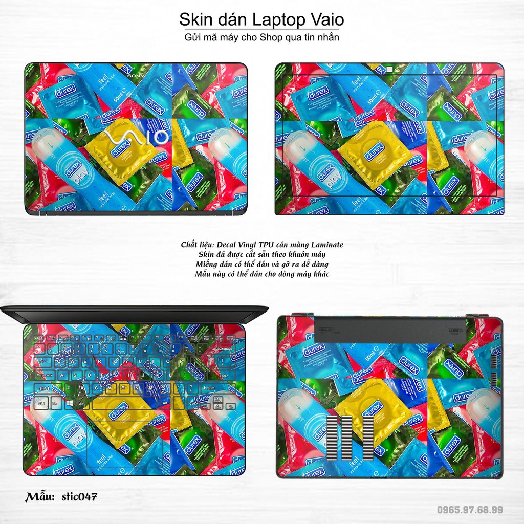 Skin dán Laptop Sony Vaio in hình Hoa văn sticker nhiều mẫu 8 (inbox mã máy cho Shop)