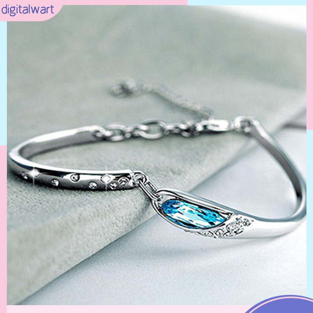 Vòng Tay Màu Bạc Đính Đá Thời Trang Cho Nữ