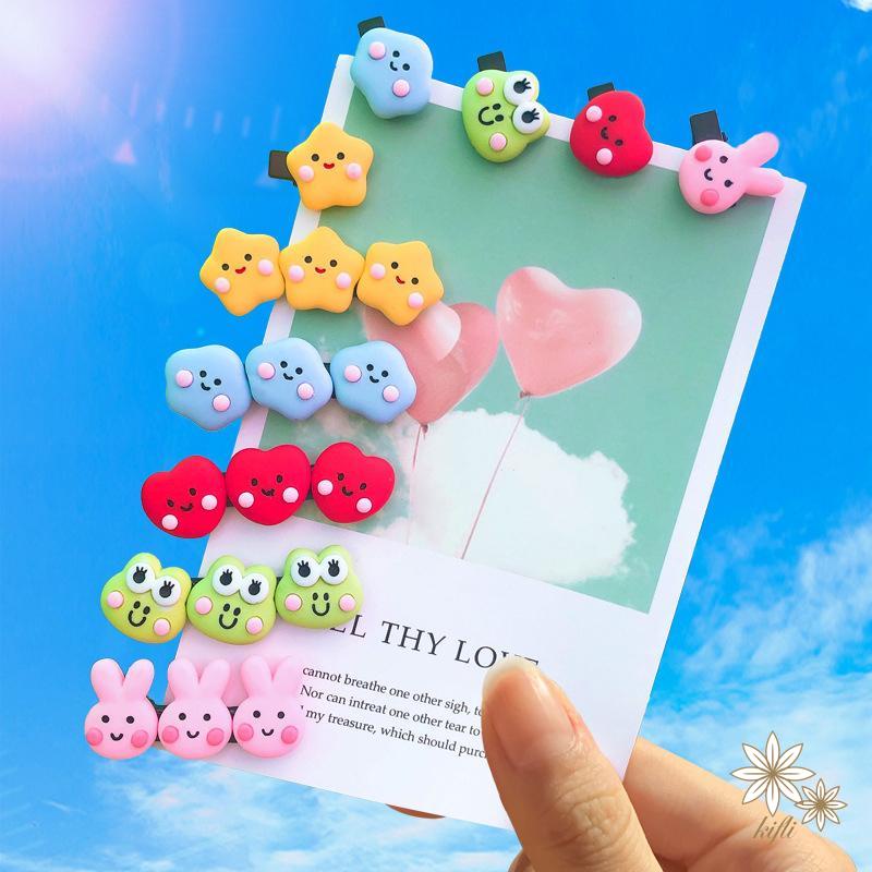 【Kifli.vn】Kẹp Tóc Hình Ngôi Sao Đám Mây Thỏ Ếch Trái Tim Đáng Yêu