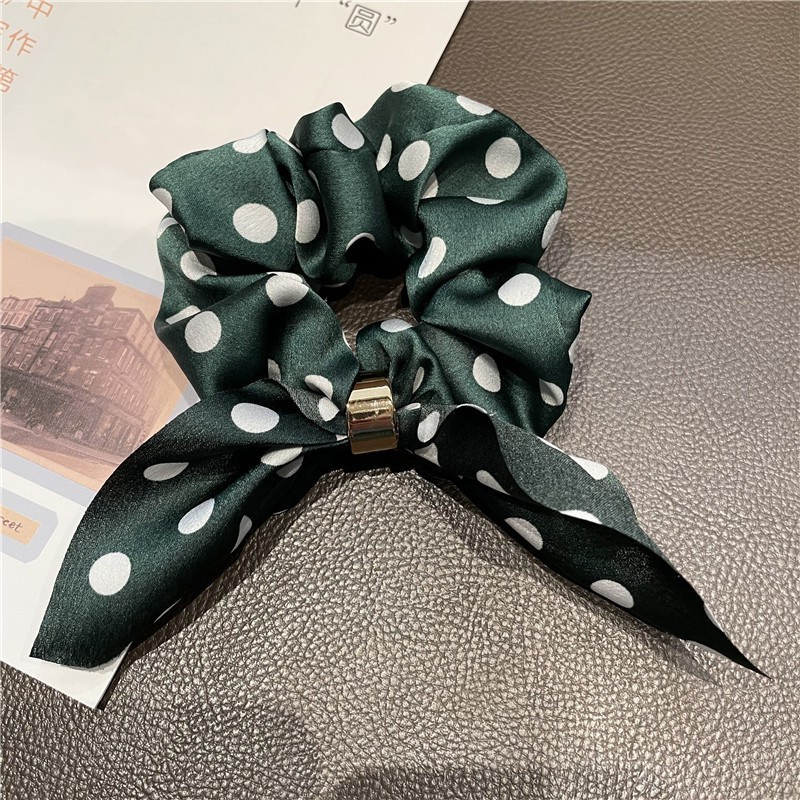 Dây Cột Tóc Vải Ruy Băng Thắt Nút Tai Thỏ Bằng Kim Loại C202-1 Mới