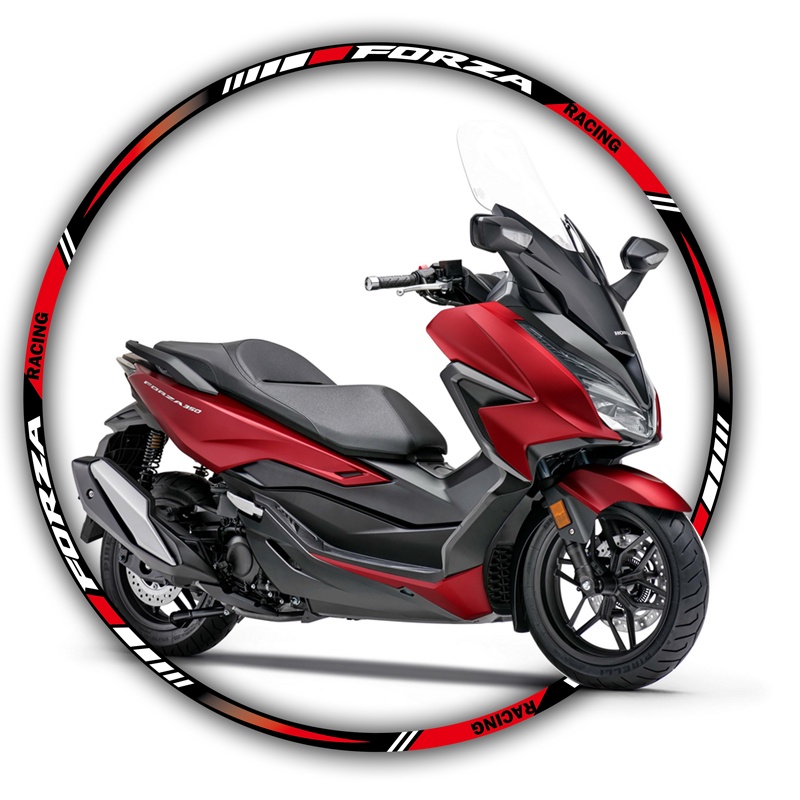 Tem phản quang bánh xe Honda FORZA Trung tâm chống thấm có sọc Phụ kiện xe máy Decal cho Honda Forza 125 250 300 350 750 MF13 2022 2021