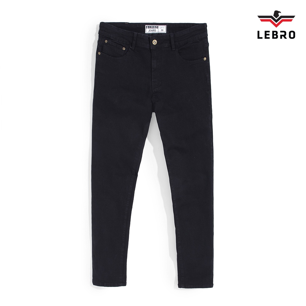 Quần jean dáng slimfit nam form skinny trơn  Hàng Xuất Khẩu LEBRO Quần bò nam co giãn đen xanh L026