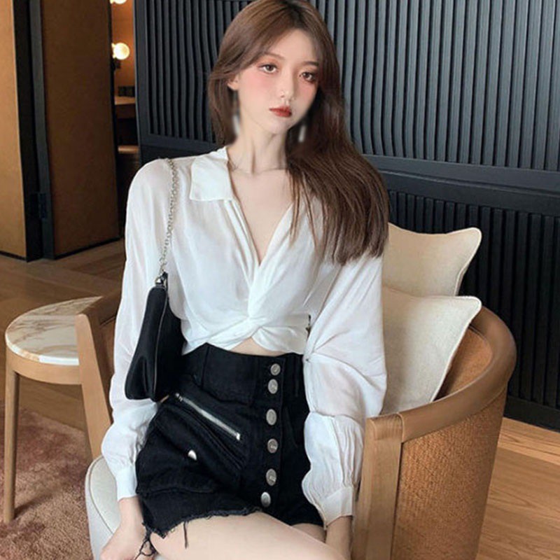 Áo Sơ Mi Tay Dài Họa Tiết Da Báo Cá Tính Cho Nữ
