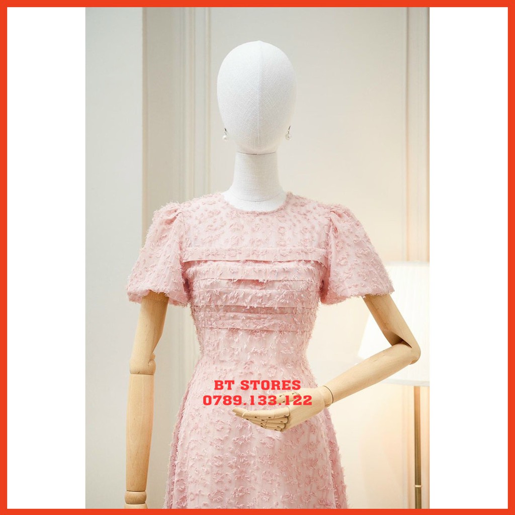 Đầm dự tiệc ⚡FREESHIP⚡ tay phồng xếp ly ngực lông vũ | BigBuy360 - bigbuy360.vn