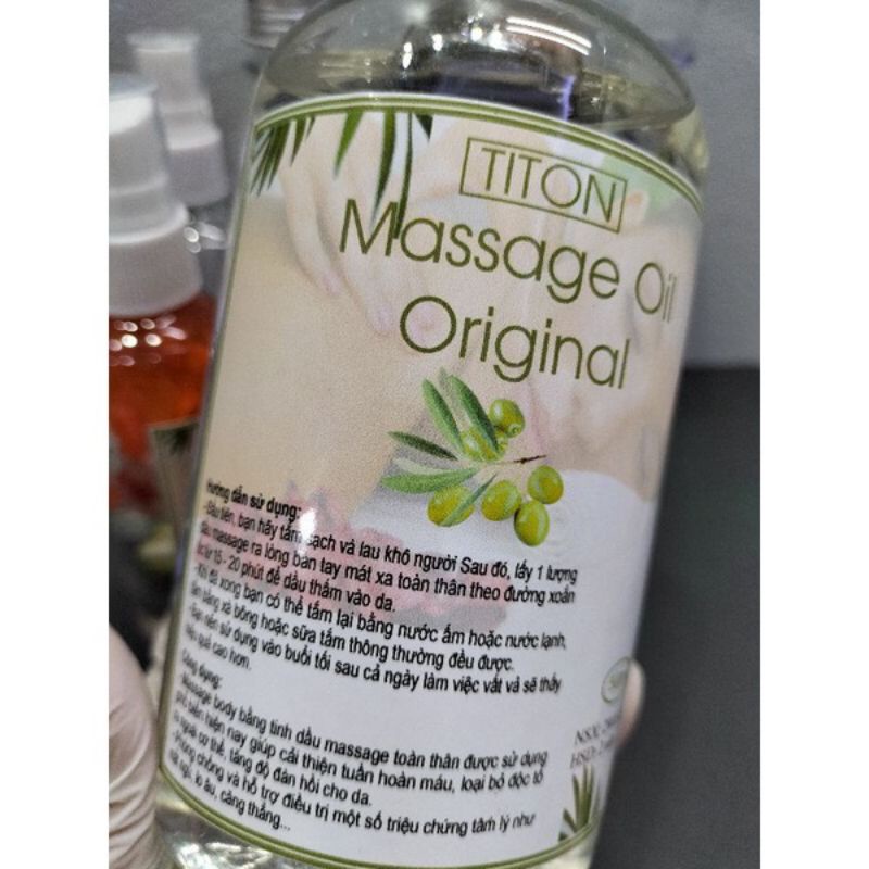 Dầu masage body  truyền thống không mùi siêu trơn , mềm 500ml