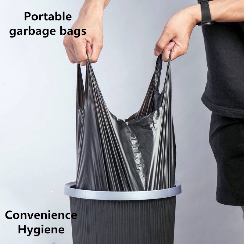 Túi Bóng Đen Đựng Rác Có Quai Tự Phân Hủy Sinh Học Nhiều Kích Cỡ Loại Lớn Nilon 5kg,10kg,15kg,20kg,25kg Dày Dặn
