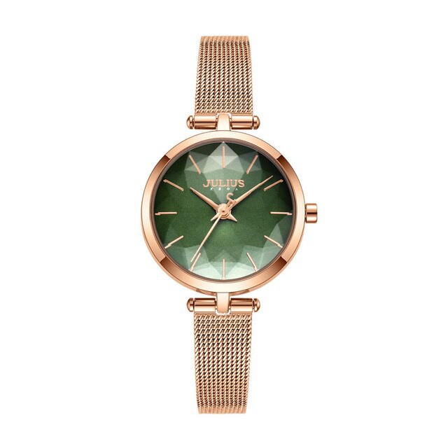 Đồng hồ nữ Hàn Quốc JULIUS JA-1225 dây thép cắt viền hoa độc đáo