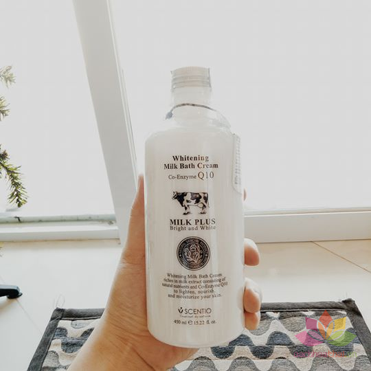 Sữa tắm trắŉg Scentio Milk Plus Bright &amp; White Shower Cream 450 ml (Thailand)