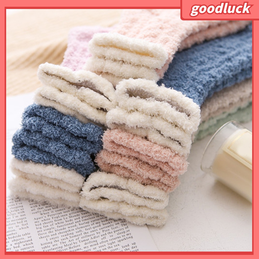 [GOODLUCK] Vớ Lông Cừu San Hô Dày Giữ Ấm Mùa Đông Cho Nữ