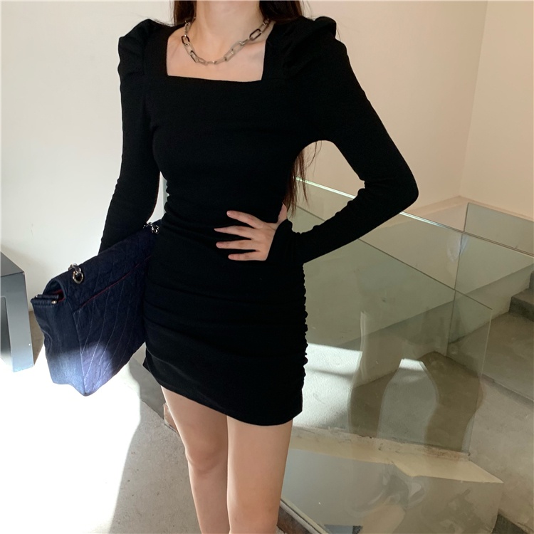 Đầm ZHELIHANGFEI tay phồng dài thời trang xinh xắn thời trang dành cho nữ