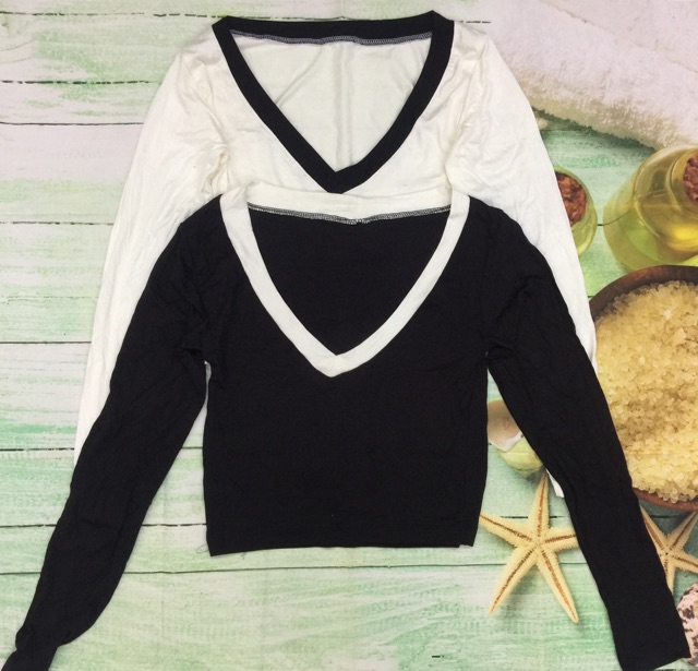 Áo croptop nữ cổ tim nhiều màu, chất áo thun lụa mịn mát, ôm dáng cho chị em