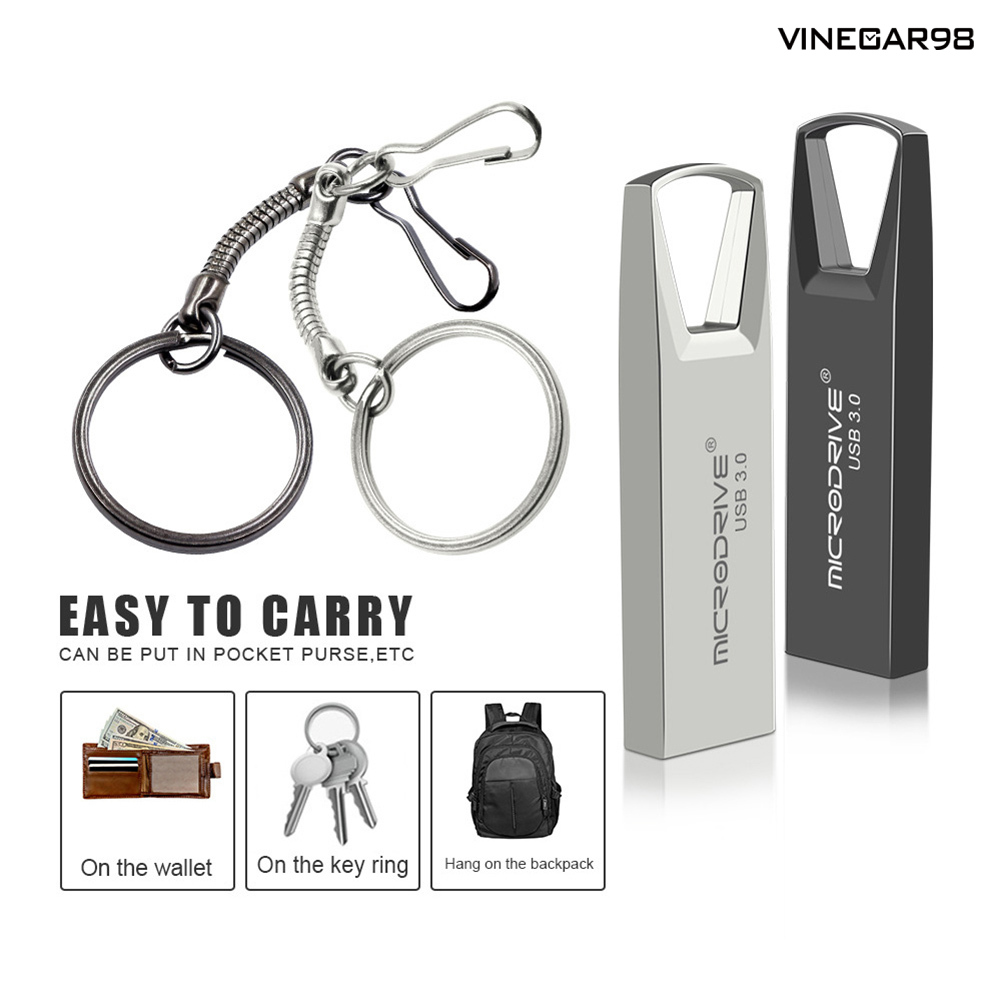 VINE-Portable 1/2TB USB Flash Drive Disk Memory Stick Key Ring Holder