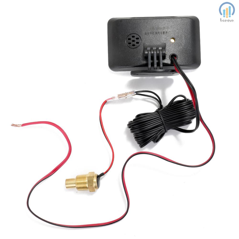 Đồng hồ đo nhiệt độ nước màn hình LCD 1/8 10mm cho xe hơi