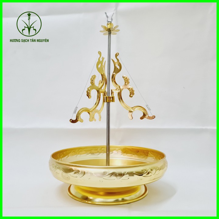 Đế cắm nhang Tân Nguyên, đế cắm nhang trầm, đế cắm nhang vòng bằng hợp kim cao cấp hình hoa mai, cá chép