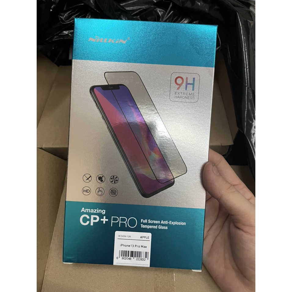 Kính cường lực Iphone 15 Pro Max , 14 ProMax 13 Pro Max, 12 Pro Max, 11 Pro Max/ XS Max hiệu Nillkin CP+ Pro Full màn