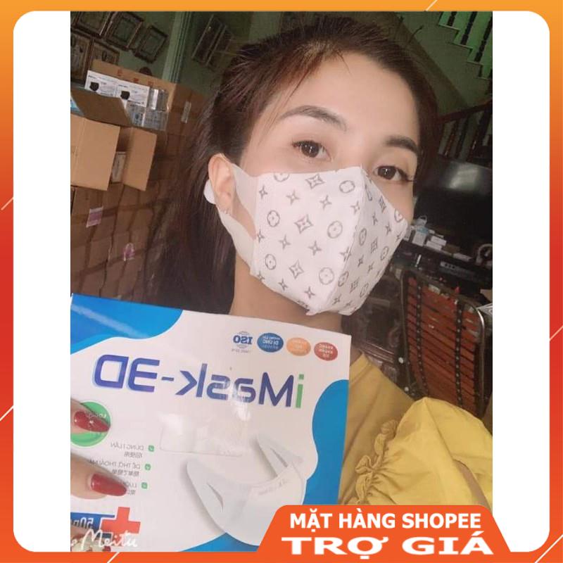 Hộp 50 chiếc khẩu trang 3D mask họa tiết LV