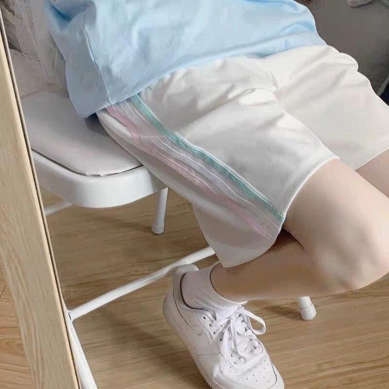 Quần Short Đùi in chữ AE Unisex nam nữ ống rộng cạp chun 3 màu chất liệu thun cotton RÔ STORE QS17 | BigBuy360 - bigbuy360.vn