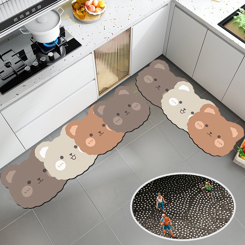 Thảm Lót Sàn Mềm Mại Hình Mèo Hoạt Hình Đáng Yêu Có Thể Giặt Được
