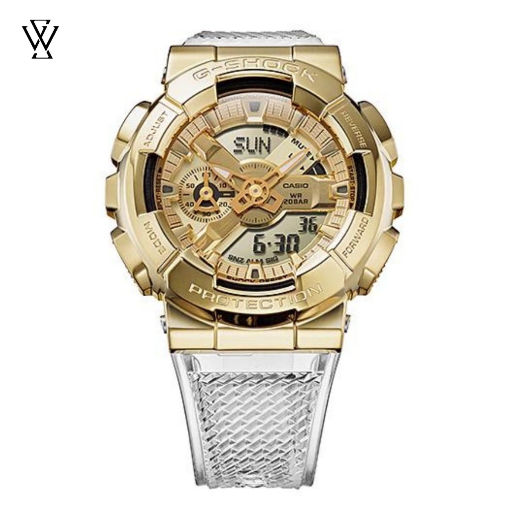 Đồng Hồ Điện Tử Nam Casio G-shock WATCHSTORE GM-110SG-9A Thiết Kế Kính Khoáng 48.7mm, Dây Nhựa, Vỏ Thép Không Gỉ