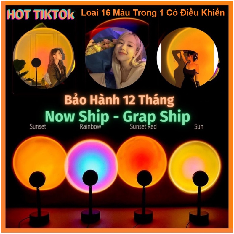 Đèn sunset 16 màu trong 1 đèn rose blackpink Tiktok Hot Đèn chiếu hoàng hôn, mặt trời, cầu vồng trang trí CHILL Cao cấp