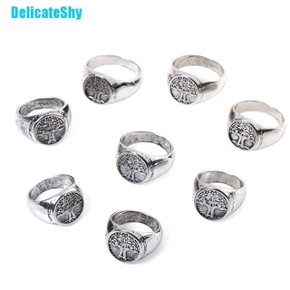 Nhẫn bằng thép không gỉ in dấu ấn vua chúa phong cách Bắc Âu