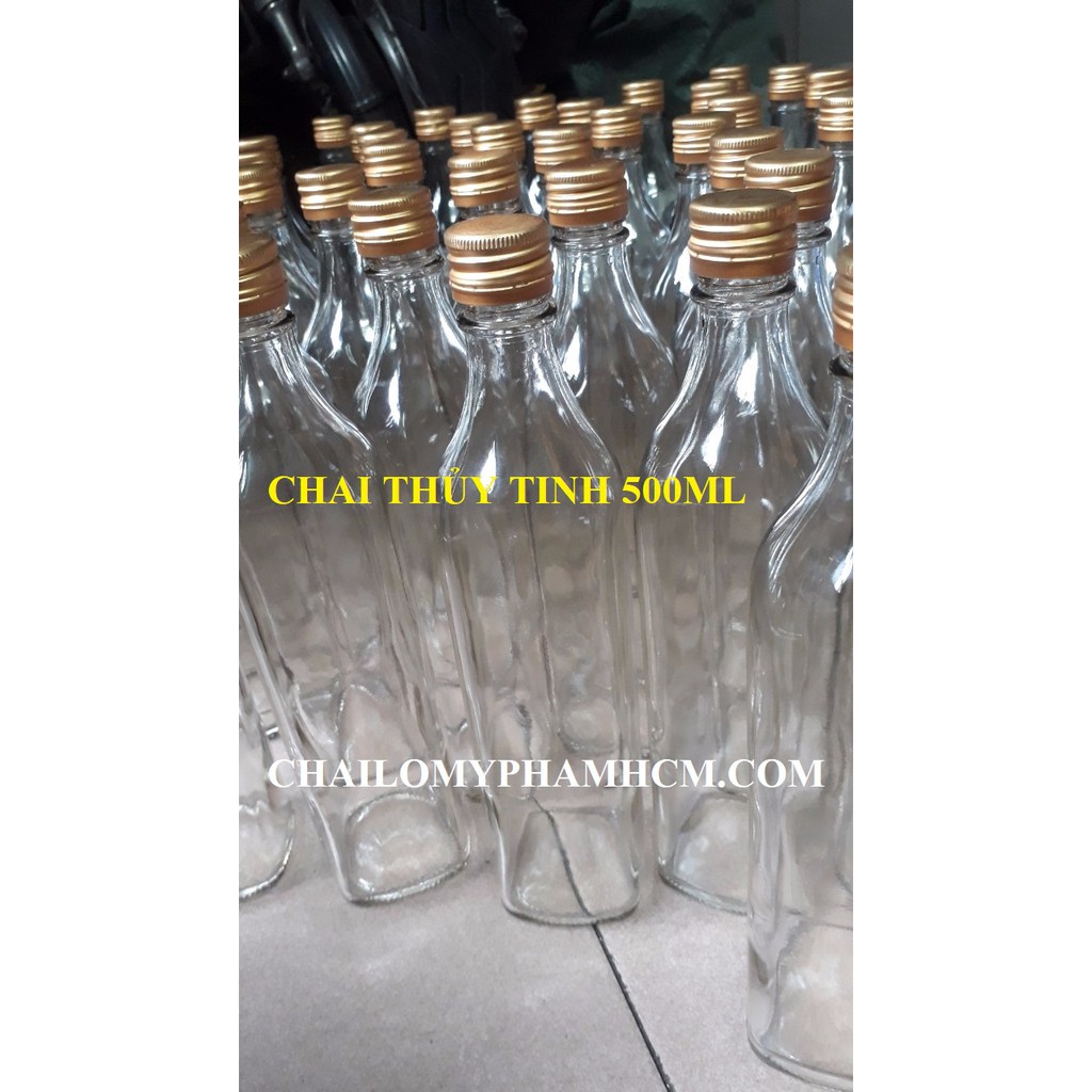 CHAI THỦY TINH 500ML VUÔNG