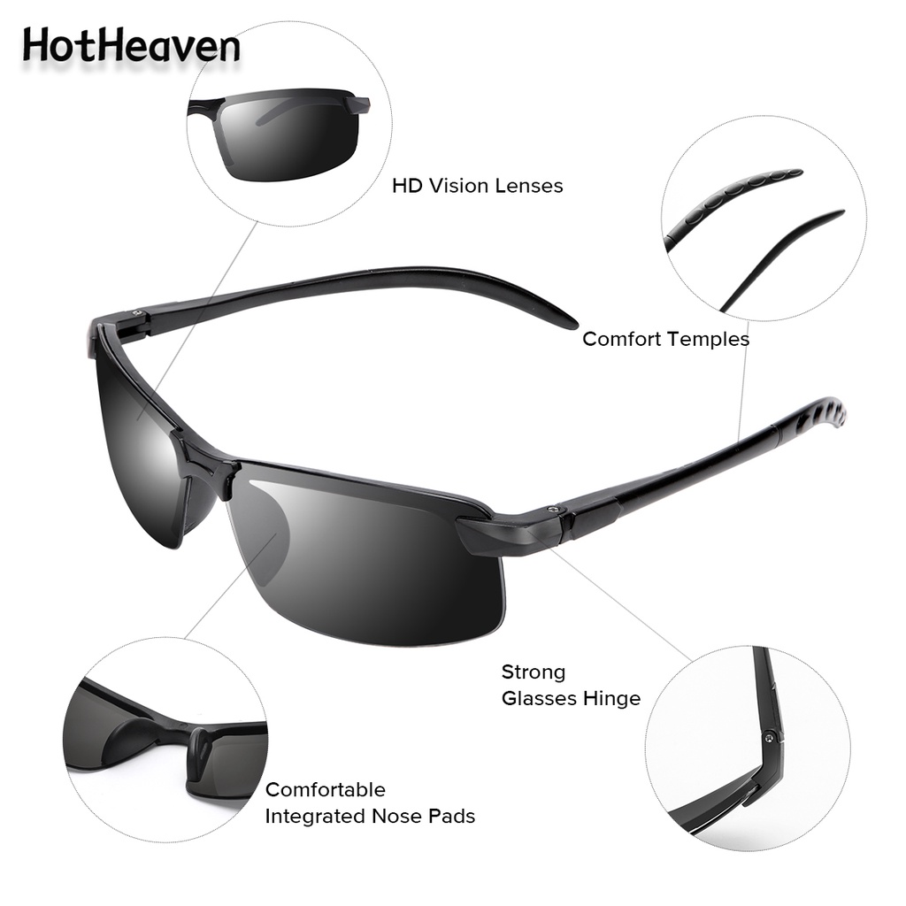 1 Kính Mát Nửa Gọng Oval Màu Đen Chống Tia UV400