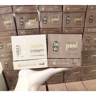 Combo peel da tảo sâm 36 vị + kem face phục hồi da ha meea organic