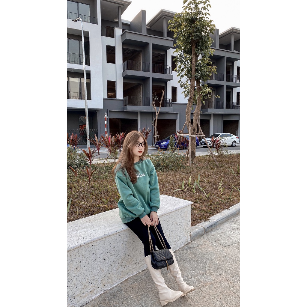 Áo Nỉ Sweater Form Rộng Adidas