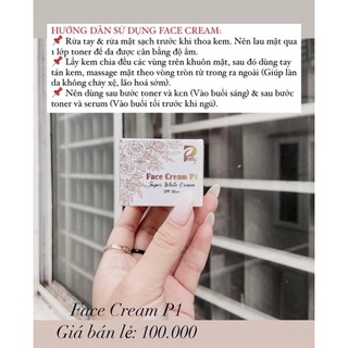 FACE CREAM P1 ( PONRY )tặng kèm quà