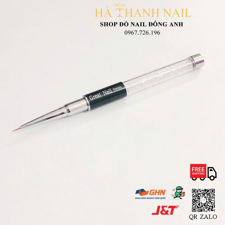 Cọ Nét Cán Đá Cao Cấp B281 Có 3 Sizes 6mm , 9mm , 12mm , Cọ Vẽ Nail Chuyên Dụng Lông Mềm Mượt