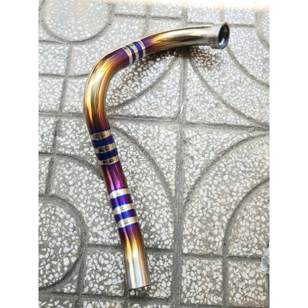 Cổ pô EXCITER 150 MX KING cổ titan lên màu