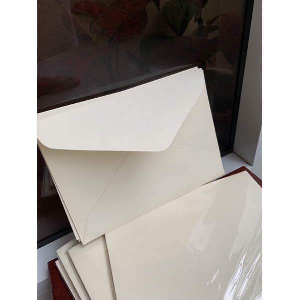 XẤP BAO THƯ 5 CÁI(kem nhạt loại DÀY) [Aiko ST]