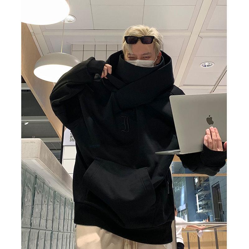 Áo Hoodie Cổ Cao Dáng Rộng Phong Cách Thời Trang Đường Phố Mỹ Dành Cho Cặp Đôi