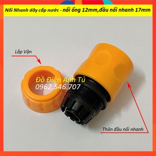 Đầu nối nhanh - Nối ống nhanh dây cấp nước máy xịt rửa, máy rửa xe áp lực cao nhựa ABS