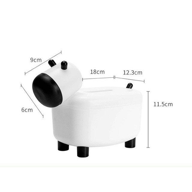 HỘP ĐỰNG GIẤY, TĂM HÌNH CON BÒ SIÊU DỄ THƯƠNG