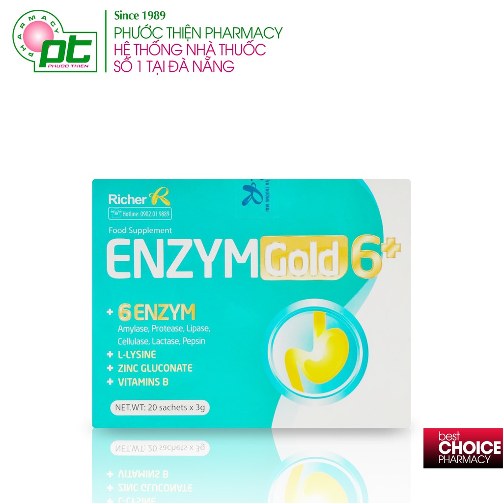 Men Tiêu Hóa Giúp Bé Ăn Ngon Tăng Hấp Thu Enzym Gold 6+ Hộp 20 gói