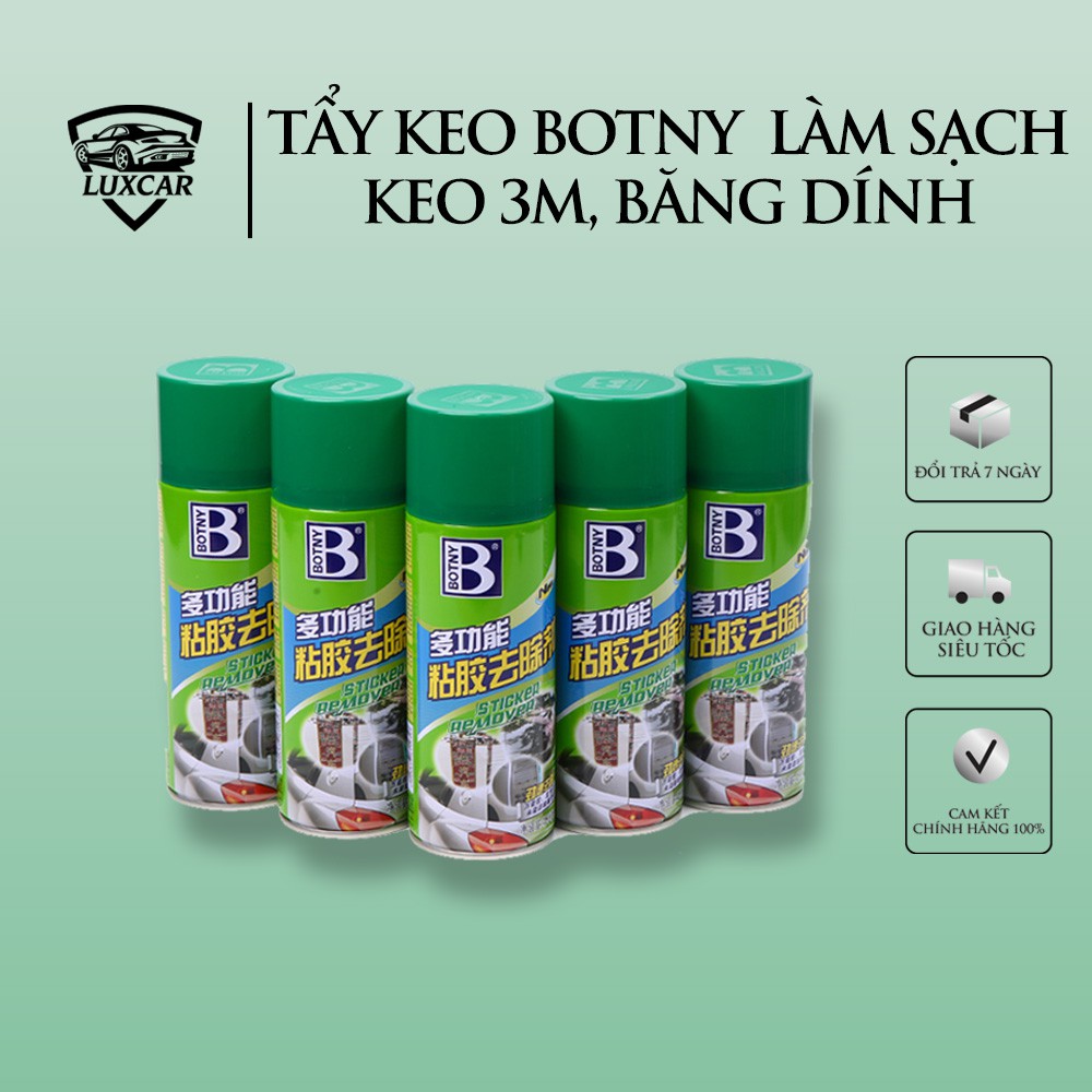 Tẩy keo BOTNY LUXCAR Làm sạch keo 3M, băng dính, keo dán trên mọi bề mặt hiệu quả