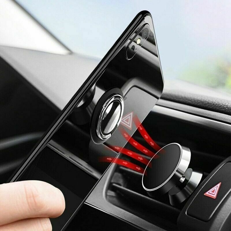 1 Nhẫn Đỡ Điện Thoại Xoay Được Có Nam Châm Gắn Lưng Ghế Xe Hơi
